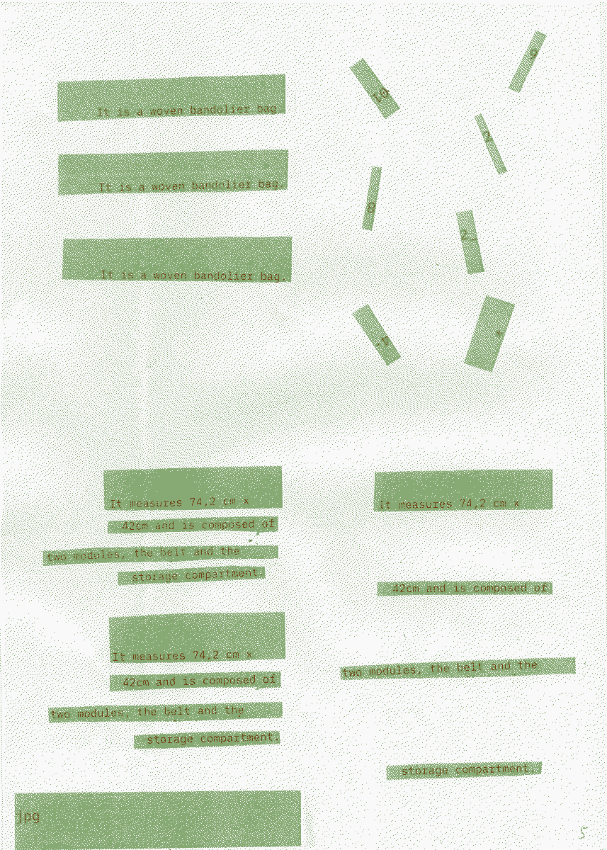 An unfolded zine created by one of the participants using cut up text